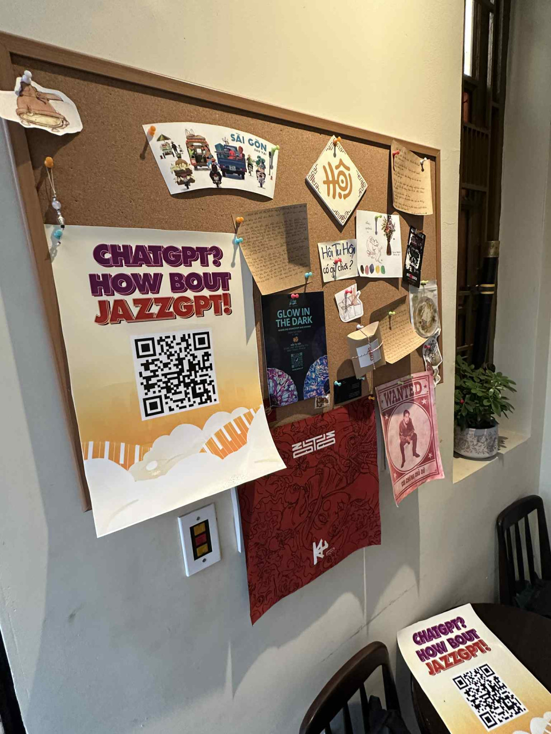 QR tại quán cafe Hội Tụ Hội